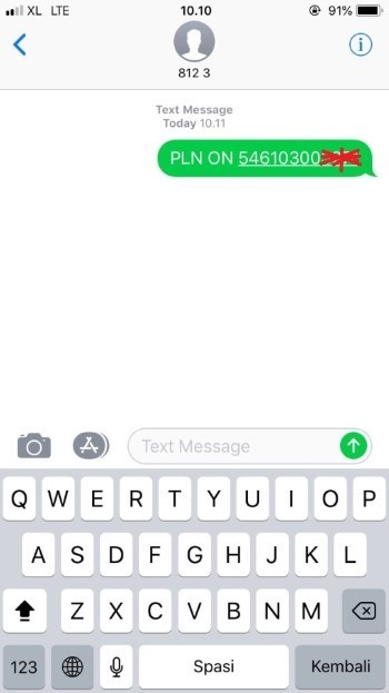Gambar 2 : Cek Tagihan PLN Lewat SMS
