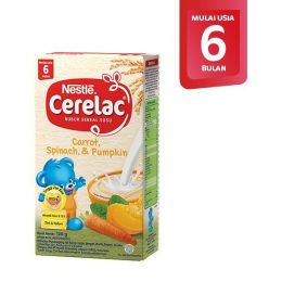 Harga-Nestle Cerelac 6+ Rasa Wortel Bayam Labu Box 120 g
