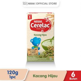 Harga-Nestle Cerelac Bubur Bayi Instant Usia 6-12 Bulan Rasa Kacang Hijau Box 120 g