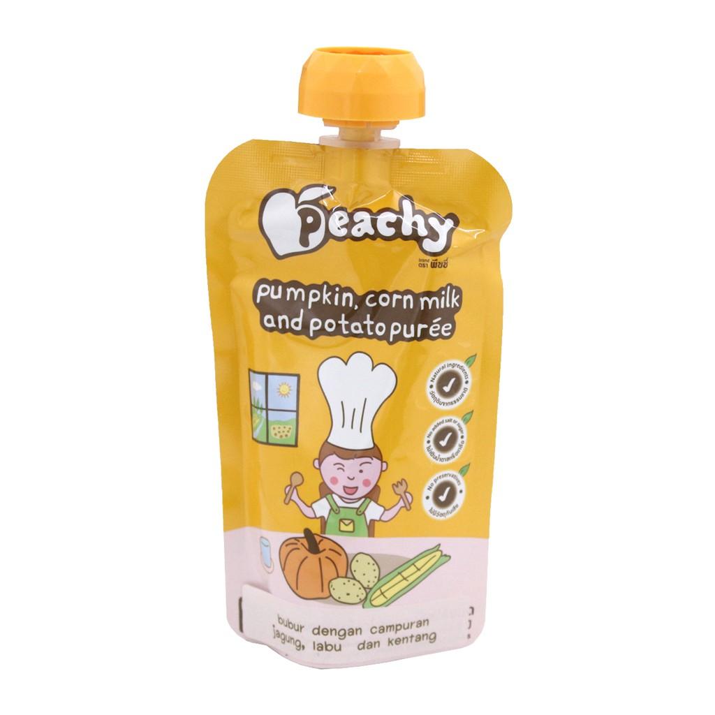 Peachy – Pouch Pumpkin, Corn Milk and Potato Puree 6month+ – Makanan Pendamping ASI