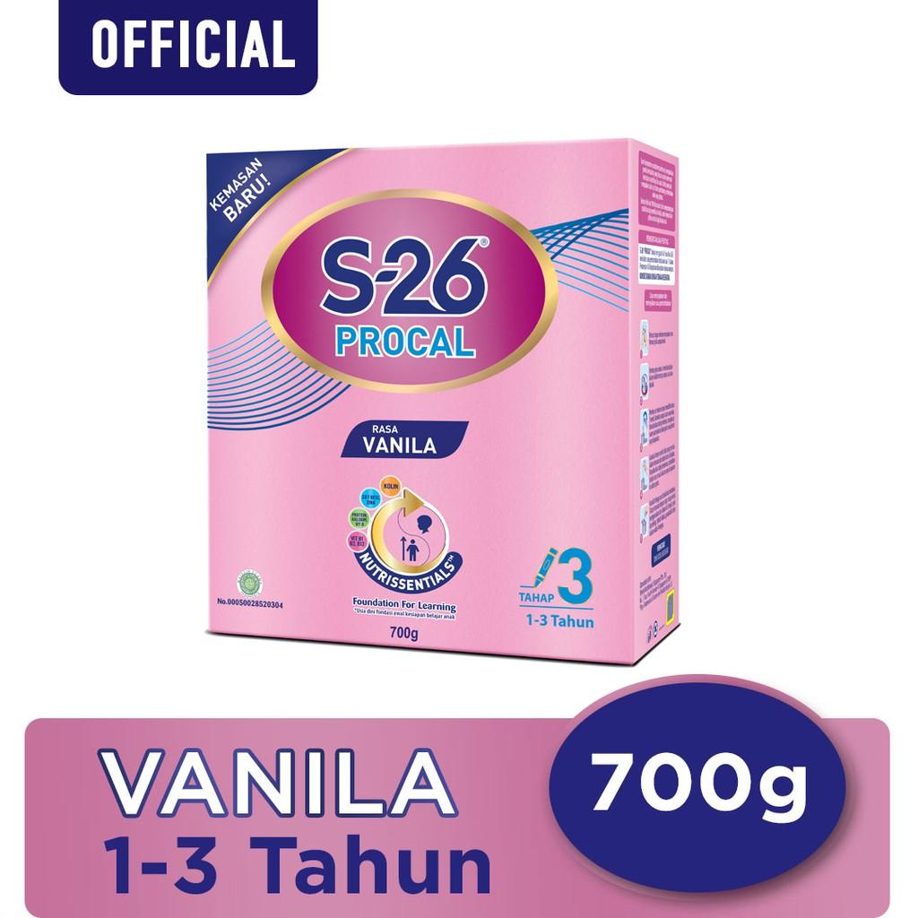 Harga-S-26 Procal Tahap 3 Vanila Susu Pertumbuhan Anak Usia 1-3 Tahun Kotak 700 g